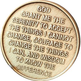 2 Year Blue Butterfly Medallion One Day at A Time Sobriety Chip