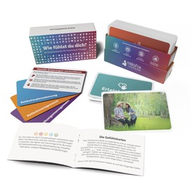 metaFox Emotion Cards 'How Do You Feel You?' - 60 Emotion Cards for Coaching and Therapy, 8 Method Cards Based on Emotional Intelligence by Daniel Goleman