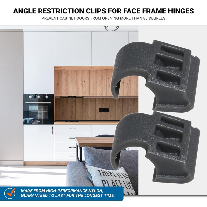 100 Pack Rok Hardware Angle Restrictor Restriction Clips for Face