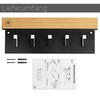 AE GÜNTHER® Wooden Key Holder, Key Holder, Black Steel, Oak