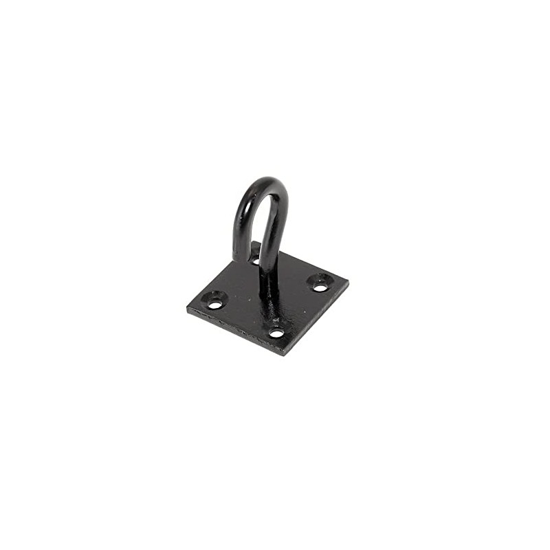 Merriway BH07694 Hook on Plate, Black