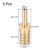 sourcing map Brass Reducer Barb Hose Connector Adapter 12 mm
