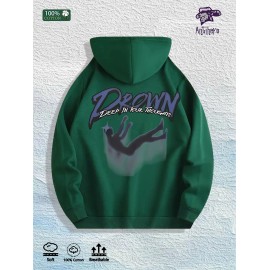 Antihero Drown Deep in Thoughts Graphic Hoodie - 100% Cotton, US Warehouse, 7 ColorsColor: Army Green, Size: L