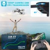 Hiturbo Foldable FPV Drone with 1080P Camera Voice Control for