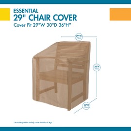 Duck Covers Essential Water-Resistant 29 Inch Patio Chair Cover, Outdoor Chair Covers