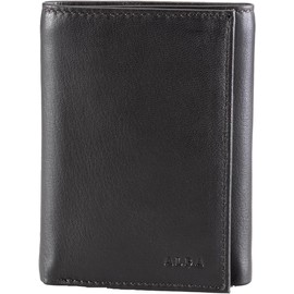 Alba Classic Trifold Nappa Leather Wallet For Men II Handmade II Minimalist II RFID Protected (Dark Brown)