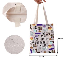 ZJXHPO Movie Inspired Tote Bag TV Show Merch This is Definitely the Darkest Reusable Grocery Shopping Bag (Time Tote)