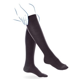 [Women] General Medical Devices Medical Elastic Stockings VENOFLEX FAST Cotton High Socks 0.6 - 0.8 inches (15 - 20 mm) Hg (20 - 27 hPa) (XL, Black)