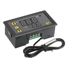 MECCANIXITY 2 Pack W-3230 10A DC 12V Digital LED Temperature Controller Thermostat Heating and Cooling Control Switch for Fridge Greenhouse Farm