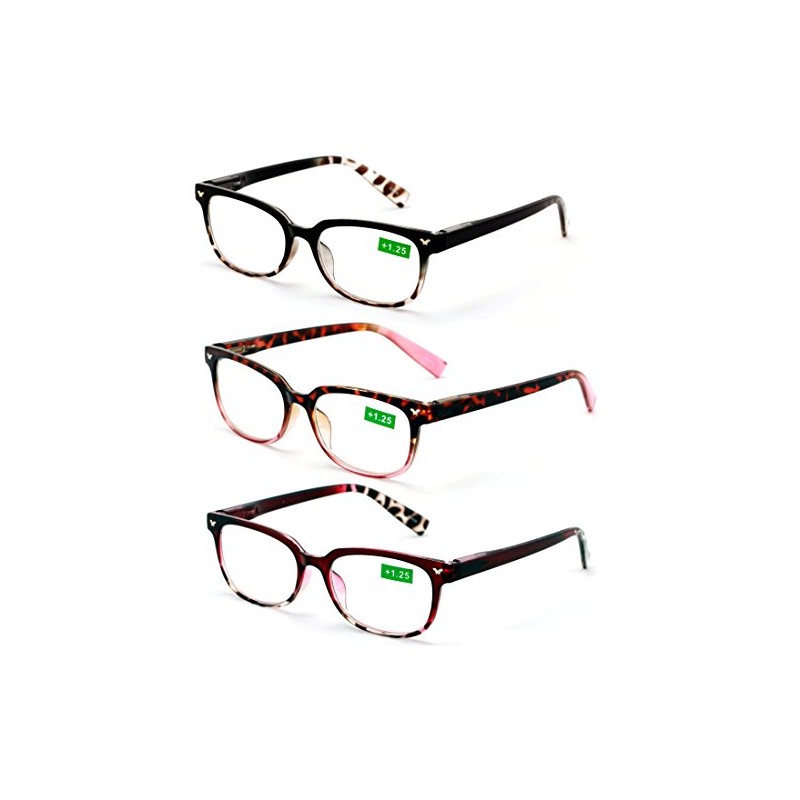 Classic Reader With Spring Hinges Half Translucent Tortoise Reading Glasses