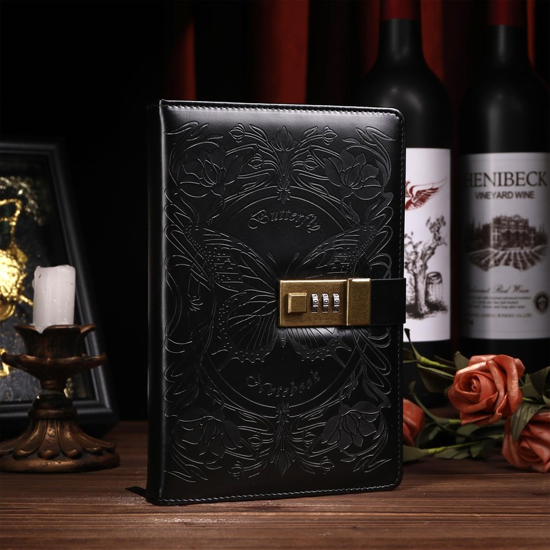 TIEFOSSI Diary with Lock for Women Girls, Lined Locked Journal,