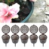 50 Pcs Brown Plastic Fertilizer Mesh Basket with Lid Planting