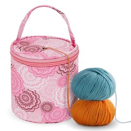 Dasonwin Portable Yarn Storage Bag - Pink Crochet Bag Organizer - Compact Yarn Holder for Crocheting and Knitting on The Go,Easy Yarn Bags for Crocheting - Perfect Gifts for Women and Crocheter