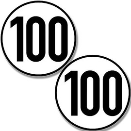 100 kmh sticker for trailers, caravans, etc. [20 cm] According to DIN 1451