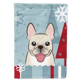 Caroline's Treasures BB1734GF Winter Holiday French Bulldog Garden Flag Mailbox Flag Decorative Yard Flag Banner Outside Patio Artwork Yard Flower Beds, Garden Size, Multicolor