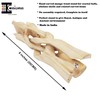 Indian Consigners Wooden Tripod Stand, Kobra Design (Natural White, 8