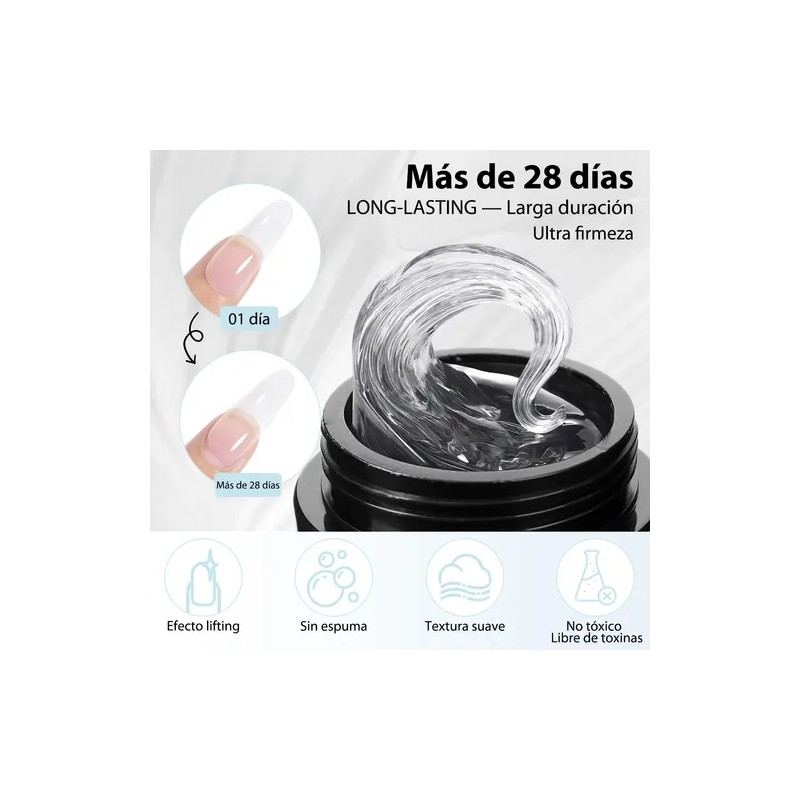 2pcs Polygel Sólido Para Diseño Uñas Extensión 15ml Uouou