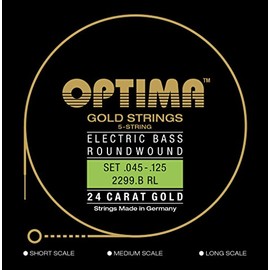 Optima Electric Bass Strings Gold Strings Round Wound Set 5-string reg-light 2299B
