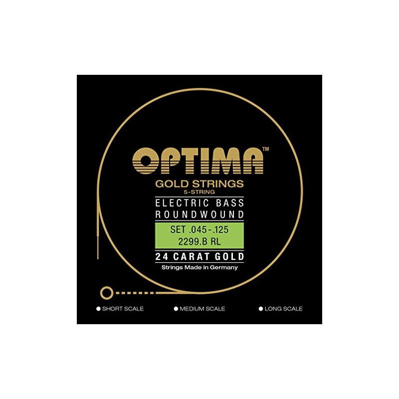 Optima Electric Bass Strings Gold Strings Round Wound Set 5-string