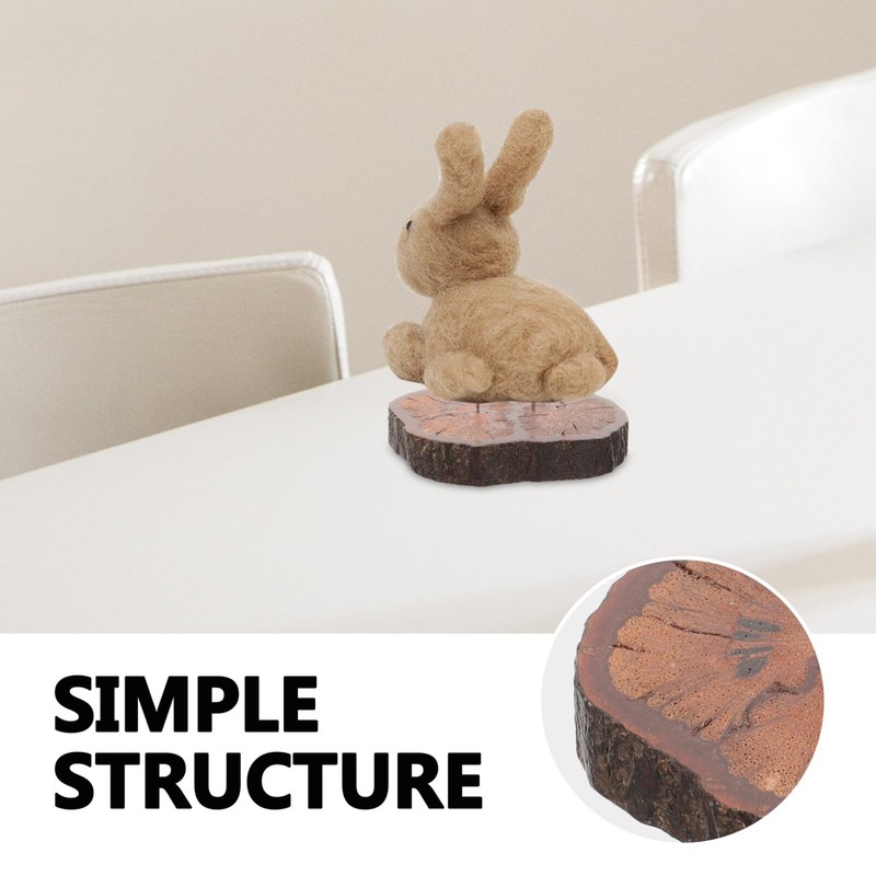 NUOBESTY Wooden Crochet Doll Stand Felt Doll Display Holder Double