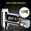 LED Display Water Shower Thermometer Rotatable Screen Waterproof Easy to