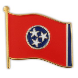 PinMart Tennessee US State Flag TN Enamel Lapel Pin 1"