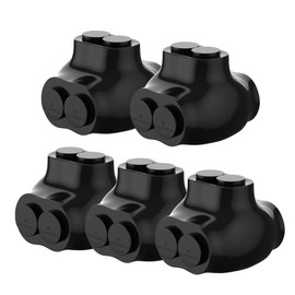 RVBOATPAT 2 Port Insulated  Splice Connector 2-14 Gauge Aluminum to Copper Wire Connectors 5/32" Slotted Allen Hex Dual Entry Splice Electrical Connector