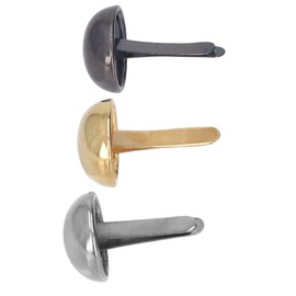 150 Uds. Remaches de Dos Patas Recortados de Cuero de Clavo de Hierro de Cabeza Redonda con 3 Colores para Suministros de Proyectos de Arte DIY