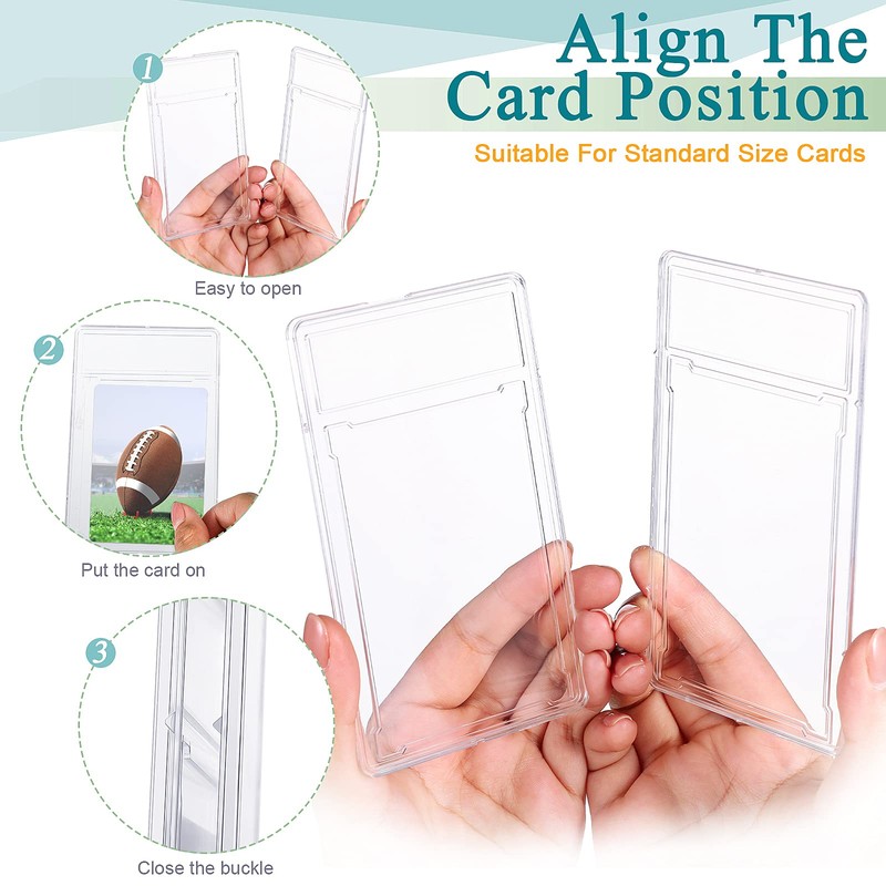 Trading Cards Protector Case Acrylic Clear Baseball Card Holders with