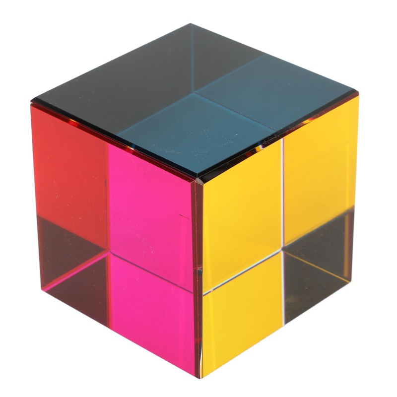 Color Cube Optical 6 Sides Cube Optical Cube Prism for