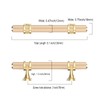 Coinkoly 10 Pack 3"(76mm) Gold Cabinet Pulls Knurled Kitchen Cabinet