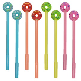 Maydahui Cute Donut Ballpoint Pen, Set of 12, 0.5mm, Black Ink, Cute, Food, Dessert, Gel Ballpoint Pen, Stylish, Stationery, Notebook, Gift, Present, Kids, Students
