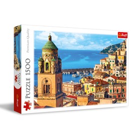 Trefl Amalfi, Italy 1500 Piece Jigsaw Puzzle Red 33"x23" Print, DIY Puzzle, Creative Fun, Classic Jigsaw for Adults and Children from 14 Years Old