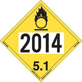 Labelmaster ZT6-2014 UN 2014 Oxidizer Hazmat Placard, Tagboard (Pack of 25)