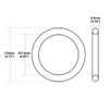 sourcing map Pack of 1 Metric Gasket Nitrile Rubber O-Ring