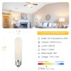 Frosted T10 LED Light Bulbs 25W Equivalent, E26 Base, 2700K