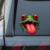 Funny Frog Car Decal, Monster Tongue Design, Waterproof Vehicle Sticker,