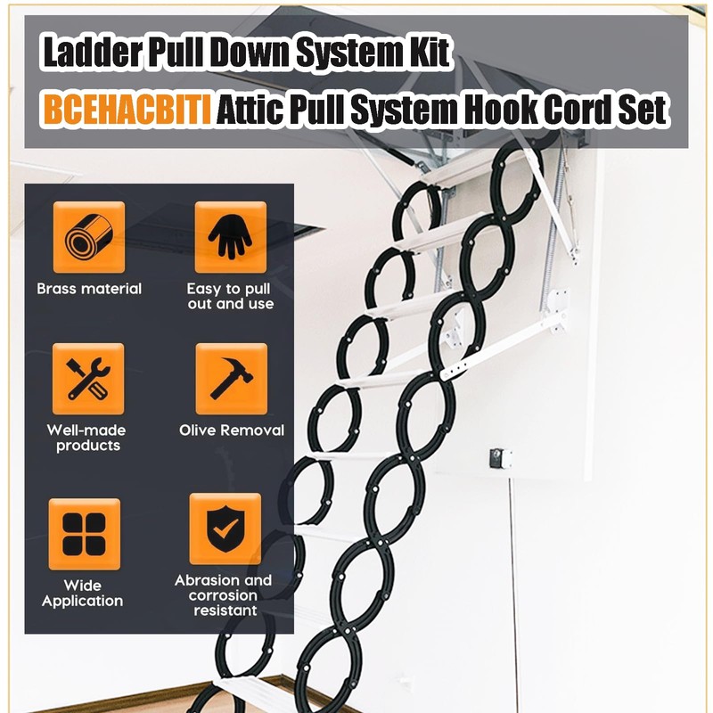 Ladder Pull Down System Kit - BCEHACBITI Attic Pull System