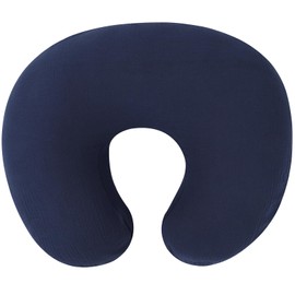 Muslin Nursing Pillow Cover Soft 100% Cotton Feeding Pillow Slipcover Fits Standard Infant Nursing Pillow or Positioner for Baby Boy and Girl, Navy Blue