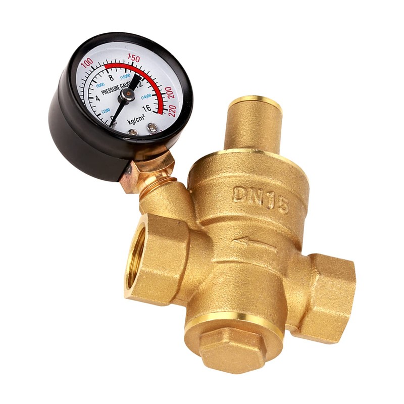 DN15 Pressure Regulator Brass Adjustable Water Pressure Regulator Reducer with
