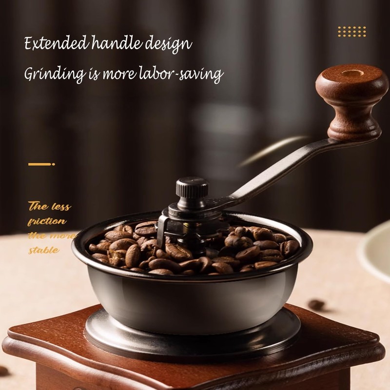 Coffee Mill Grinder - Manual Coffee Grinder with Adjustable Gear