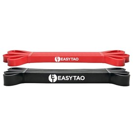 E T EASYTAO Bandas de Resistencia 5PCS(Látex 100% Natural), Ligas de Resistencia para Ejercicio, Fuerte Bandas Elástica para Pull Up & Crossfit - con Ancla de Puerta, 2 Manijas, Ganchos y Bolsa