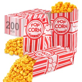 200 Stück Popcorn Tüten, Popcorntüten Klein Popcorn Papiertüten Candy Tüte Pommes Tüten Mikrowellen Popcorn für Party, Kino, Filmabend, Kindergeburtstag, Übernachtungsparty, Popcorn Maschinen