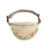 Embroidered fanny pack for women Flowers waist bag Small linen