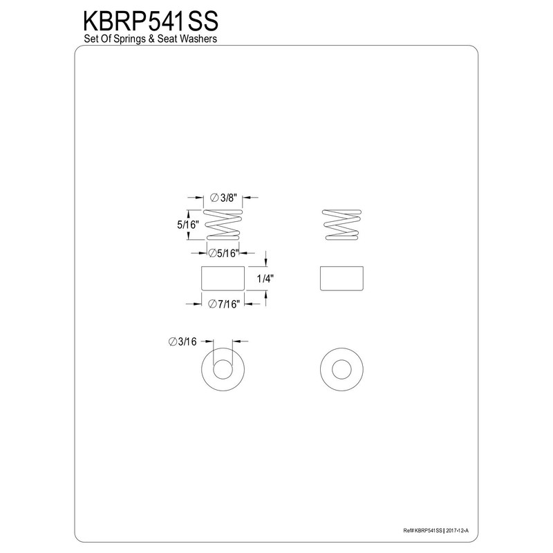 Kingston Brass KBRP541SS Set of Springs & Seat Washers