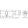 JUVA Profile Knob Cylinder Toilet Lock Cylinder 30/30 - Econo
