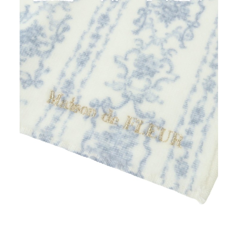 Maison de Fleur 8A44F1R0100 Women's Handkerchief, Towel, Towel, Grayish Blue,