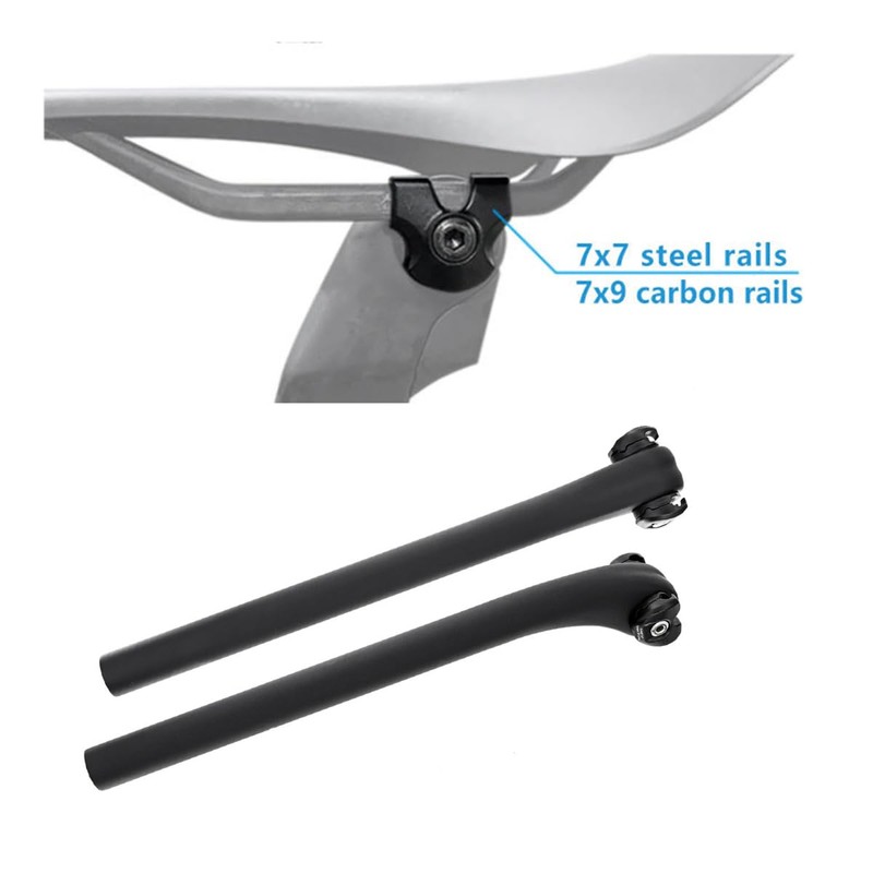 Ahvqevn Bicycle Seatpost Clamp Carbon Saddle Rail Adapter 7x7mm Bicycle