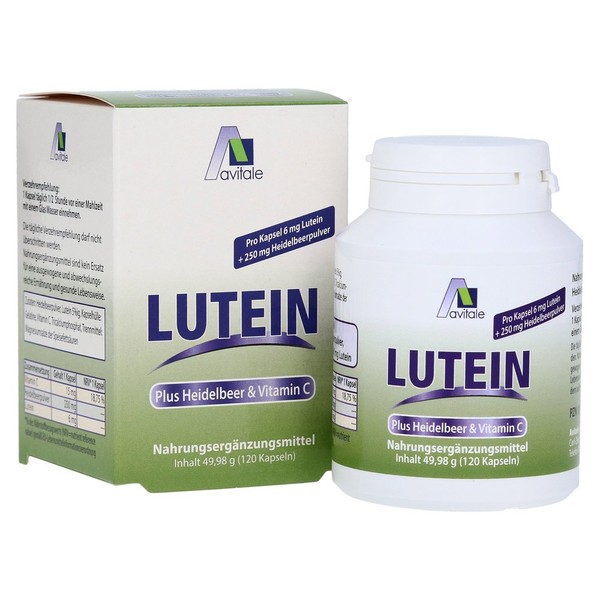 Avitale Lutein Capsules 6 mg + Blueberry, Pack of 120 (1 x 60 g)