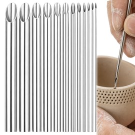 12Pcs Hole Puncher Clay Cutters - Stainless Steel Circular Hole Punch Tool